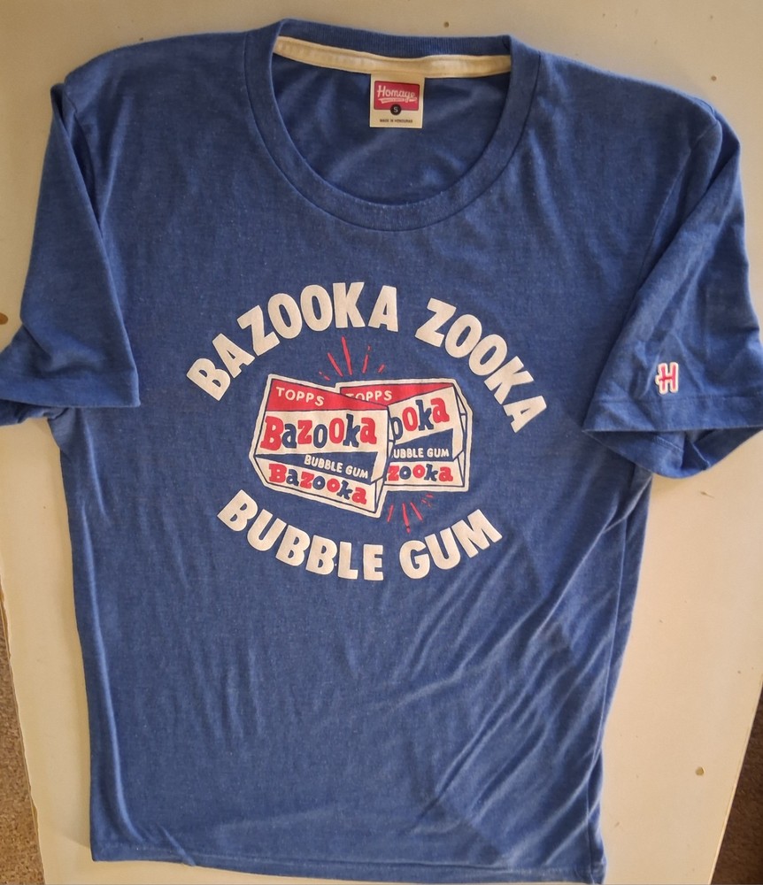 Homage Topps Bazooka Bubble Gum Small Tee Shirt