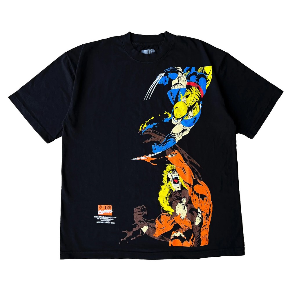 Wolverine vs. Sabretooth Tee Shirt marvel x-men deadstockluis booted comics M