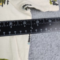 Old Navy T-Shirt Mens Large Cream Mountain Tree Print Soft-Washed Short Sleeve