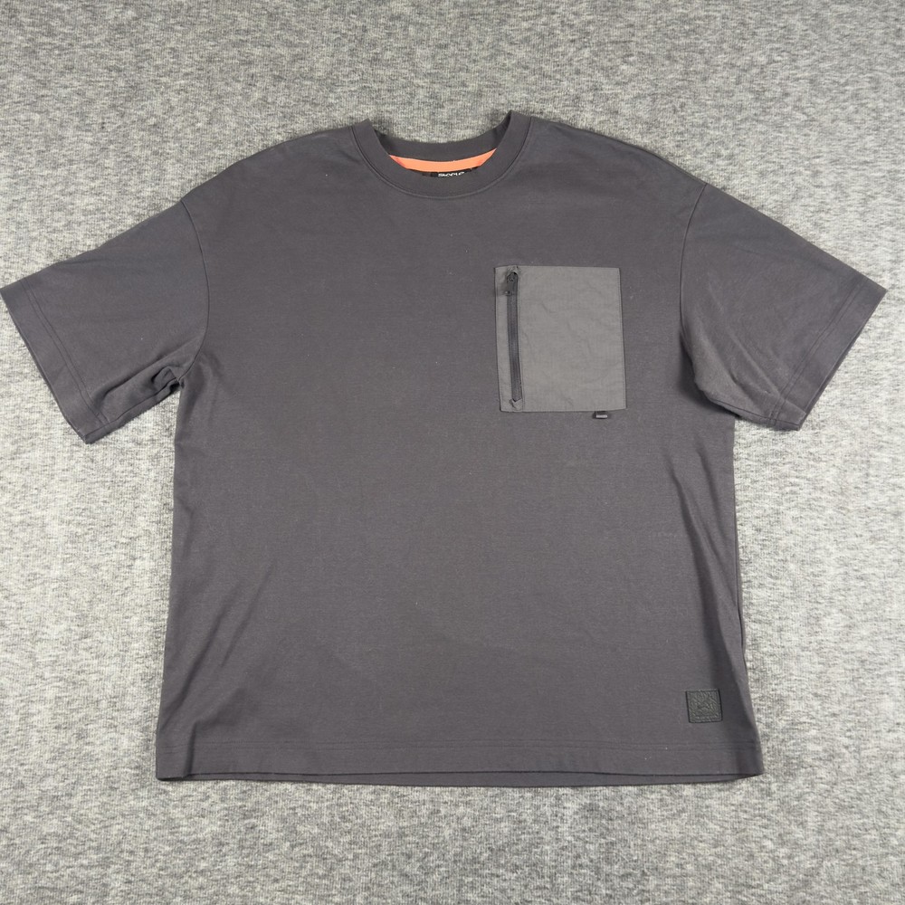 Staple Pigeon Shirt Mens Small Gray Zip Pocket Logo Streetwear Cotton SPG-TS-02