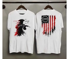 America 250th Anniversary Patriotic T-Shirt, 1776–2026 Soldier T-Shirt