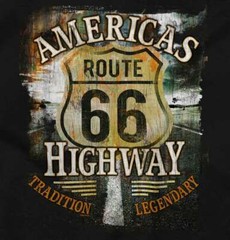 Route 66 Truck Driver Gifts Semi Trucking Womens or Mens Crewneck T Shirt Tee
