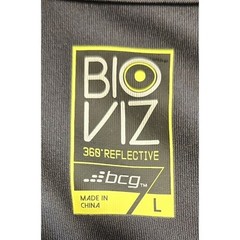 Men’s Large Black Reflective Quarter Zip by bcg/BioViz Long-Sleeve Thumb Holes