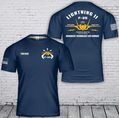 Custom Name USAF F-35 Lightning II 3D T-Shirt