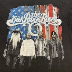 The Oak Ridge Boys Shirt Men’s Medium Long Sleeve Double Sided Black Patriotic