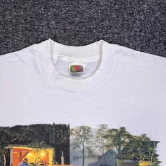 VTG 90s Common Ground Graphic Shirt Mens L White Single Stitched Dave Barnhouse