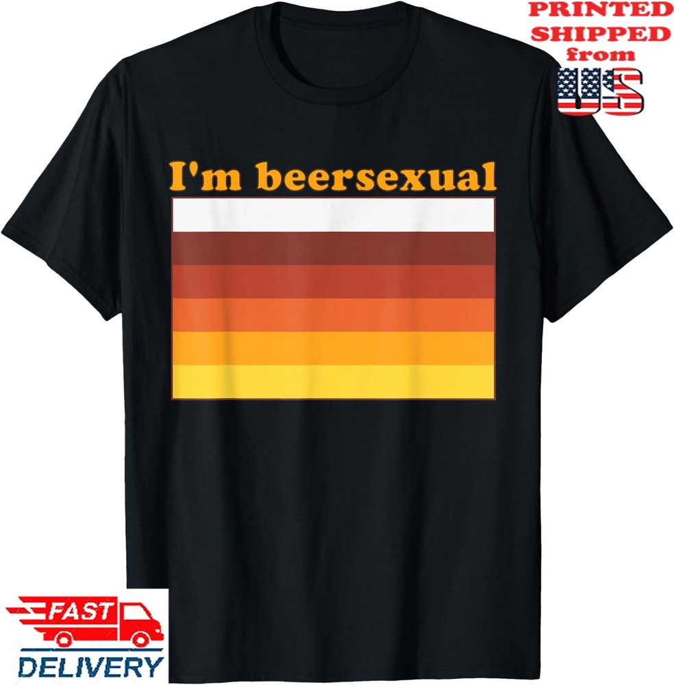 I’m Beersexual Beer Drinking LGBTQ Pride Design T-Shirt, Unisex Tee