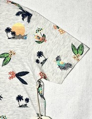 Free Planet Men’s T-shirt Tropical Island Hawaiian Graphic Crew Neck Medium NWT