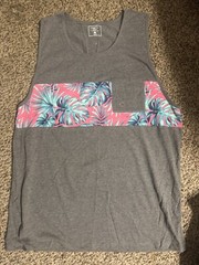 Rue 21 JERSEY Straight Hem Men’s XL Tropical Palm Leaf Tank Top (New)