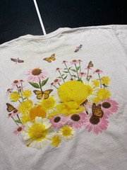 Vintage 90s Looney Tunes Tweety Bird T Shirt XL White Double Sided Flowers