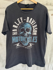 Harley Davidson DUBAI UAE Black Skull Motorcycle Tee Mens XXL