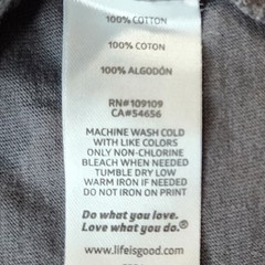 Life is Good Crusher Tee Large Charcoal Grey Dog Graphic Cotton Positive Vibes
