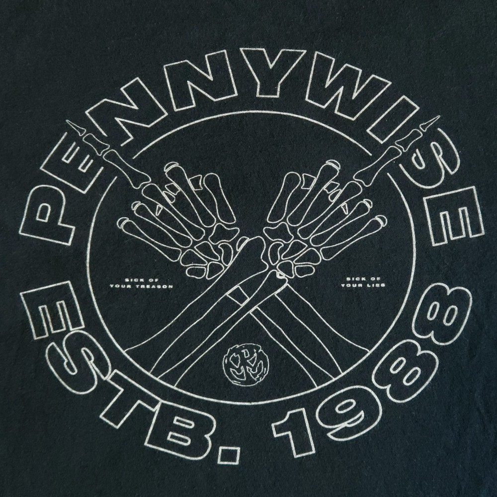 Pennywise Punk Rock Epitaph Records Merch Black Sml Double-sided Graphic T-Shirt