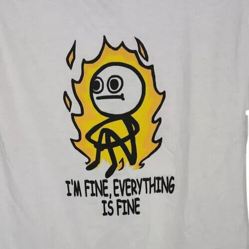 3XLARGE Men’s Graphic Tee I’m Fine, Everthing is Fine Funny Shirt