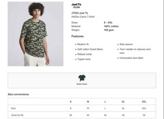 AWDis Camo T-Shirt Mens Camouflague Army Combat Tee Fashion Casual Wear Cotton T