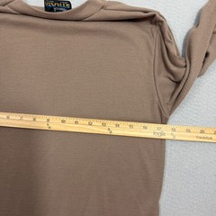 Vintage Kenyon Strata Thermal Shirt Mens Medium Brown Long Sleeve Base Layer USA