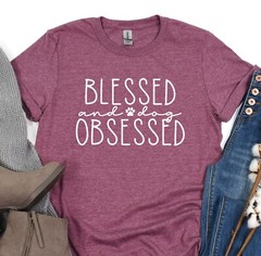 Blessed And Dog Obsessed Shirt, Dog Lover T-Shirt, Animal Lover Hoodie Shirt