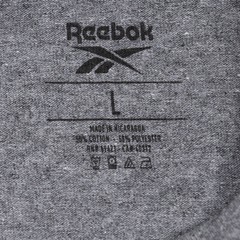 Reebok Men Logo Graphic T-Shirt Dark Gray Size L