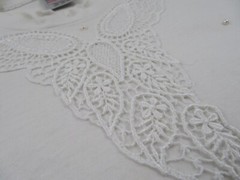 VTG 80s Oneita T-Shirt Mens XXL Single Stitch Lace Beads Embroidered 3D Graphic