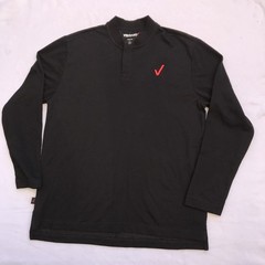 Verizon Wireless Employee Mens M Medium Long Sleeve Polo Shirt Black Classic Fit