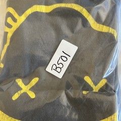 Nirvana Smiley Face Band T-Shirt Gray Yellow Logo Rock Tee Size M