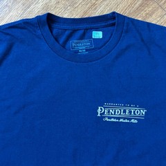 Pendleton Woolen Mills T Shirt Men M Medium Black Box Logo Cotton Short Sleeve