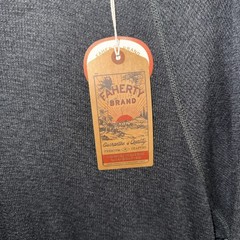 Faherty Men’s Cloud Waffle Crew Thermal Shirt XXL Charcoal Heather Long Sleeve