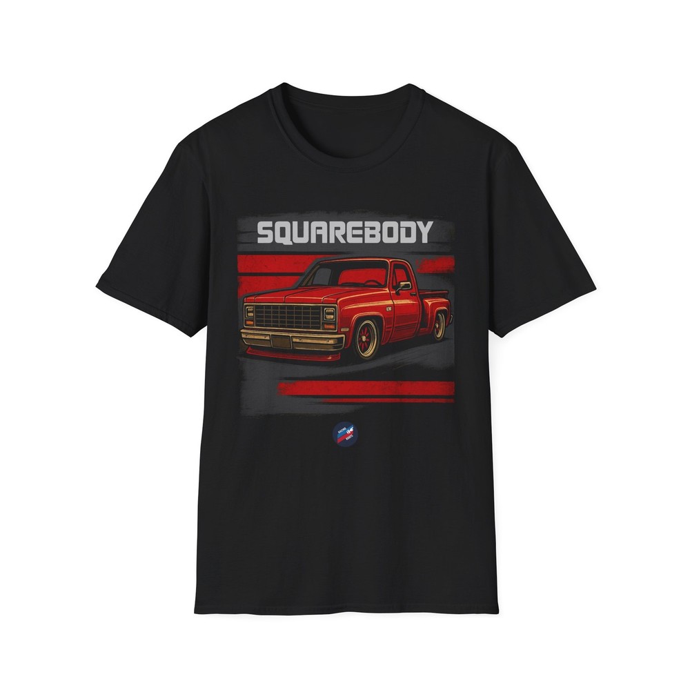 Squarebody Chevy Truck T-Shirt – Slammed Red C10 Classic Pickup Tee