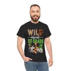 Wild About 1st Grade Teacher Zoo Safari T-Shirt