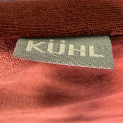 KUHL Wildfibre Shirt Mens Large Red Organic Cotton Zipper Pocket Outdoor Hiking