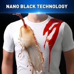 Anti-Dirty Waterproof Men T Shirt Hydrophobic Stainproof Breathable Antifouling