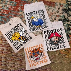 Custom Preppy Mascot Tee, College Mascot Game Day, School Spirit Mascot T-Shirt