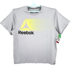 Reebok Men’s Short Sleeve Heather-Grey Graphic Classic T-Shirt Sz 3XL NWT