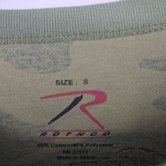 ROTHCO CAMO CAMOUFLAGE LONG SLEEVE TACTICAL TEE T SHIRT Mens Green Size S NWT