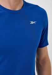 Reebok Workout Ready Tee Vector Blue Size Medium Speed Wicking Crewneck Men