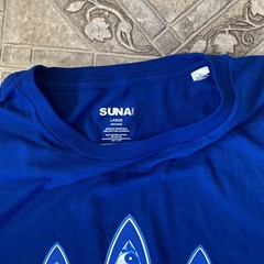 Suna Size L Blue Hawaiian Style Longboard T Shirt