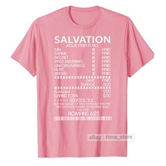 Salvation Jesus Paid It All T-shirt Fun Receipt Romans Bible Scripture Christian