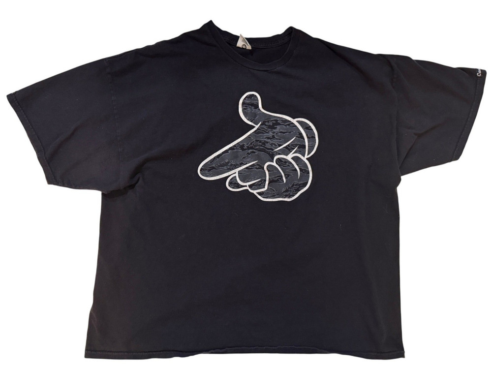 Vintage Crooks & Castles Tee Men 3XL Graphic Black Y2K Streetwear Skater Hip Hop