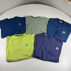 Lot 5 Carhartt Force Workwear T Shirts Men’s Size XLT Tall 104616 Stretch READ!
