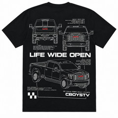 CboysTV Life Wide Open GMC Sierra 2500HD Denali Ultimate T-Shirt X-Large
