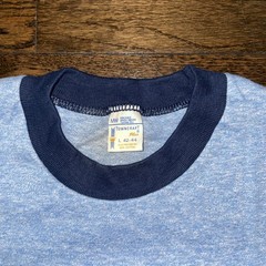 Vintage Men’s Blue Two Tone 60s/70s Towncraft Ringer T-Shirt Size Large