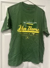 John Deere Men’s Green Graphic Logo Crew Neck Short Sleeve T-Shirt M