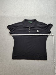 Lauren Ralph Lauren Men Polo Shirt XL Black Short Sleeve Crest Logo Button Front