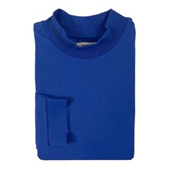Pangaia Men Sz M High Neck Long Sleeve T Shirt Blue Organic Cotton PPRMINT