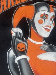 Size Medium-Mens-Harley-Davidson Harley Quinn T-Shirt-Black-Joker