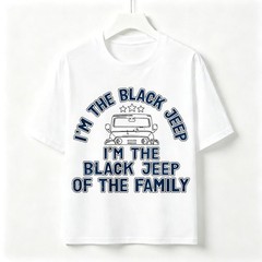 I’m The Black Jeep Of The Family Offroad Vintage Graphic Unisex Sleeve T-Shirt