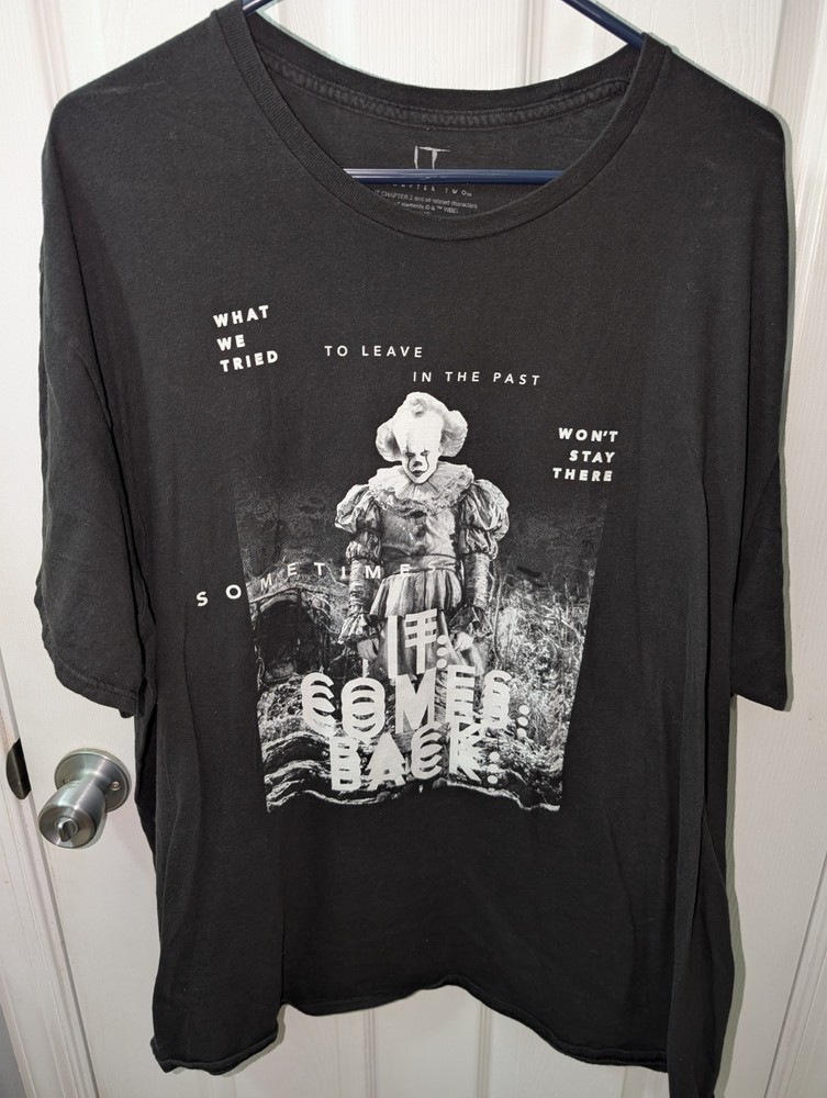IT Pennywise 3XL Movie T-Shirt Stephen King Sometimes It Comes Back