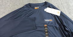 Timberland Pro Mens Medium Wicking Long Sleeve Athletic Fit Navy Blue T Shirt