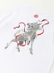 Niepce Men’s Raging Kirin Embroidery Graphic Tee Japanese Streetwear T-Shirt