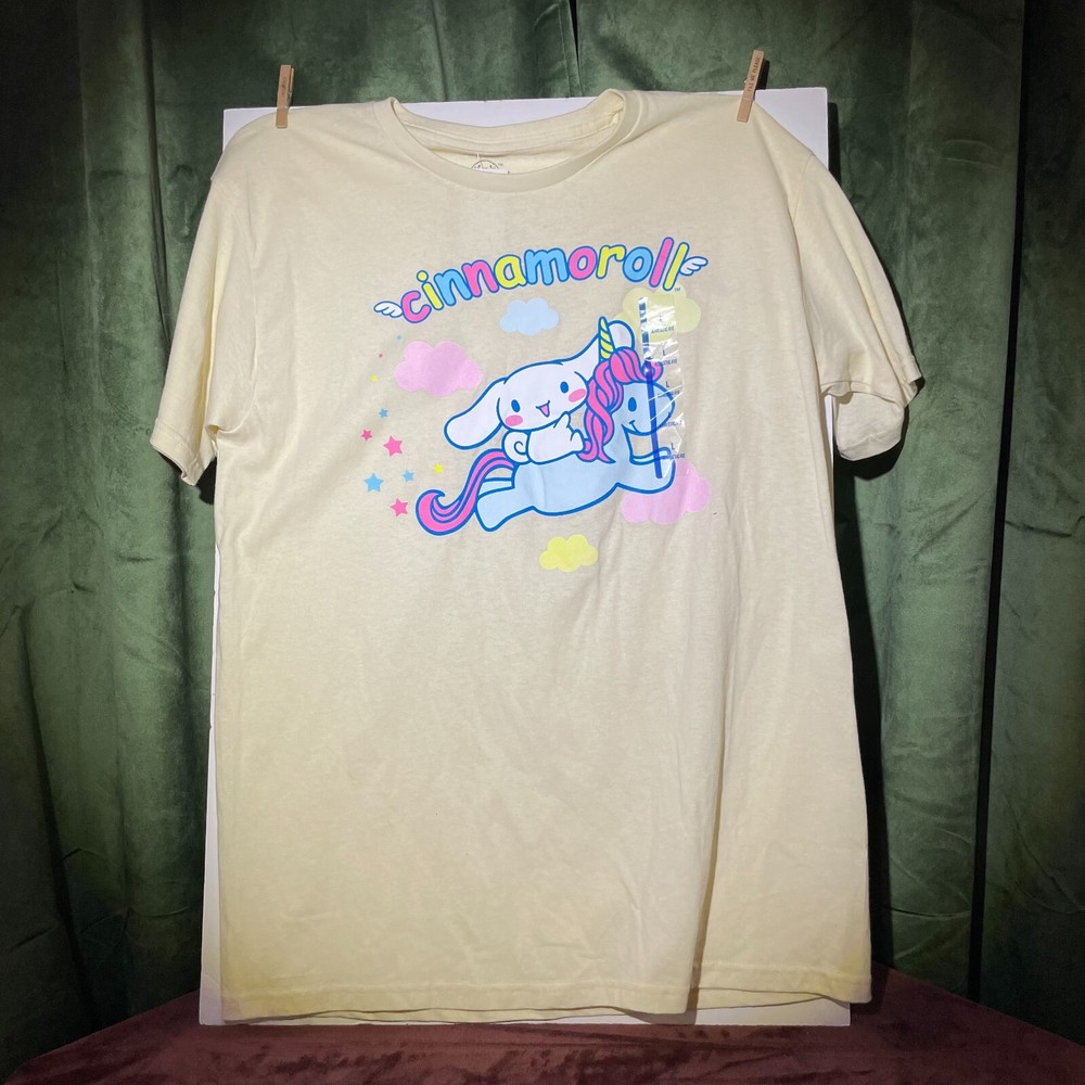 Cinnamoroll Beige Bunny Unicorn Men’s T-Shirt Size L